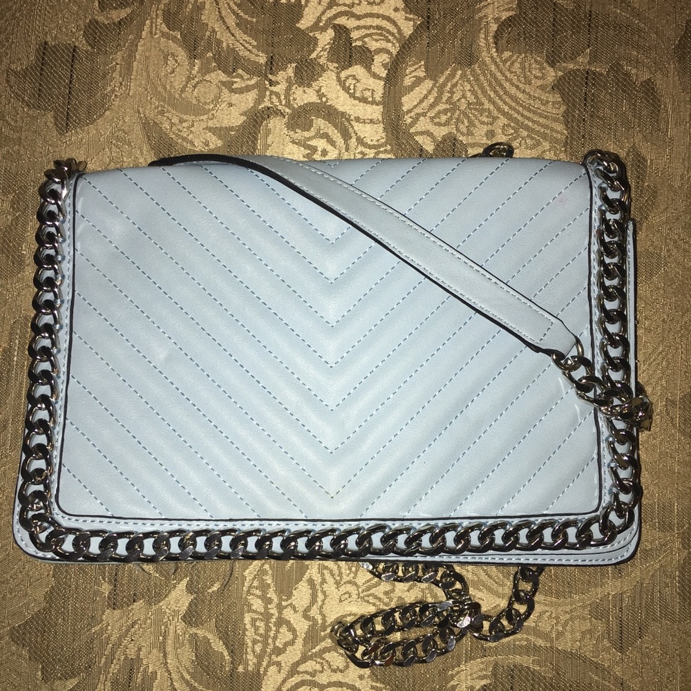 Powder blue aldo chain bag